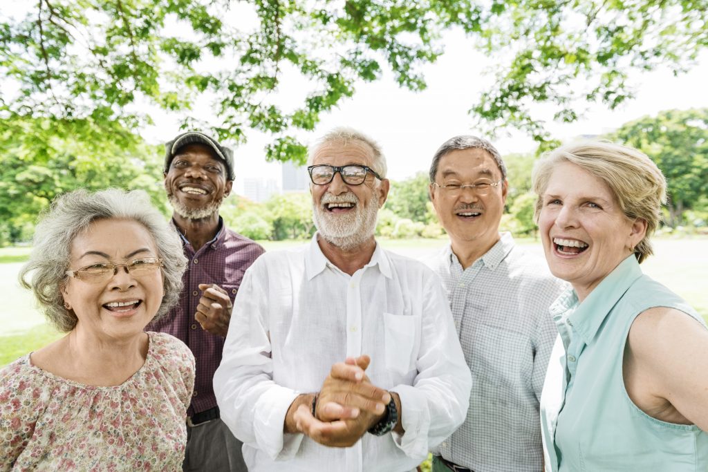 Group of Senior Retirement Friends Happy