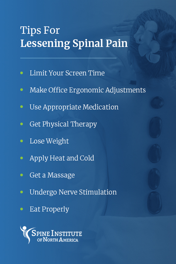 tips for lessening spinal pain